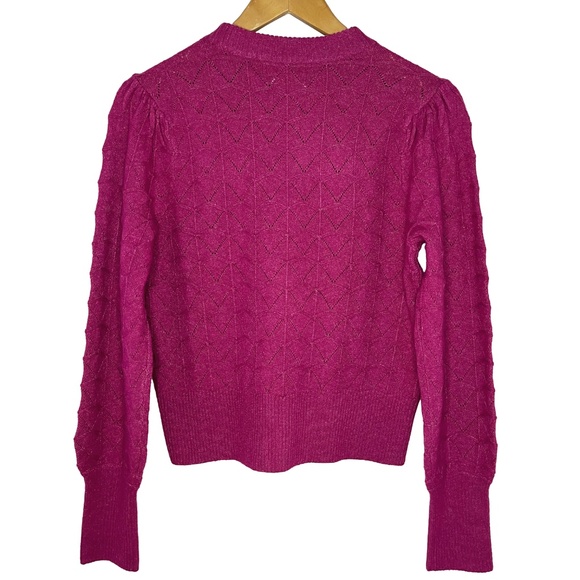 Wool Blend Pointelle Sweater - Picture 2 of 6